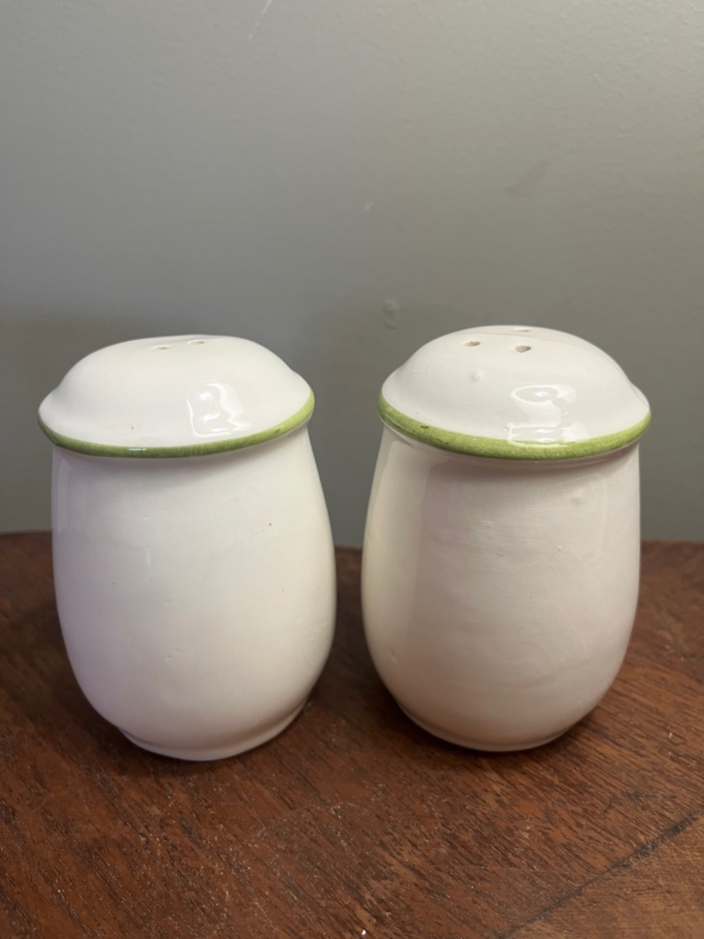 Strawberry Ceramic Salt and Pepper Shakers - White and Red - Picture 3 of 4